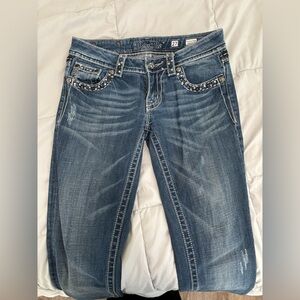 Miss Me Women's Embellished Blue Boot Cut Jeans